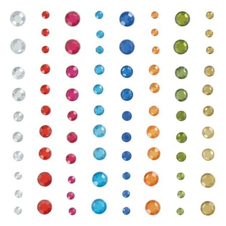240 perles autocollantes diamants multicolores