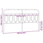 vidaXL Tête de lit métal blanc 193 cm