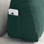 vidaXL Coussin de Dos Vert foncé 60 x 20 x 50 cm