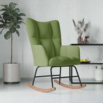 vidaXL Chaise à bascule Vert clair Velours