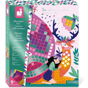 Jeu créatif - Tableaux mosaïques - Fées de la forêt - 5 modèles + mosaïques en mousse - Janod