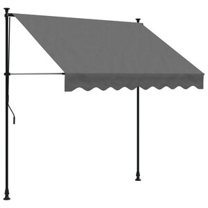 vidaXL Auvent rétractable anthracite 200x150 m tissu et acier