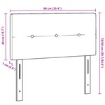 Headboard LED vidaXL Capitonné en tissu gris clair 90 cm