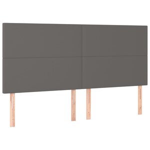 vidaXL Tête de lit Gris 200x5x118/128 cm Similicuir