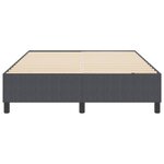 vidaXL Cadre de lit plateforme Gris foncé 140 x 190 cm tissu