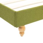 Vidaxl cadre de lit vert tissu 135x190 cm