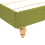 vidaXL Cadre de lit Vert Tissu 135x190 cm