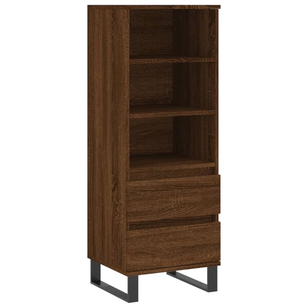vidaXL Buffet haut Chêne marron 40x36x110 cm Bois d'ingénierie