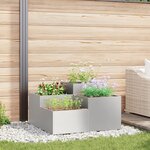 Jardinière vidaXL 80x80x48 cm en acier inoxydable