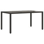 vidaXL Ensemble de salle à manger pour jardin 5 Pièces Noir
