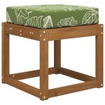 vidaXL Coussin de Siège d'Extérieur Feuilles Vertes 40 x 40 x 8 cm