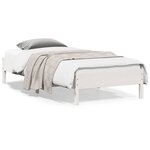 vidaXL Cadre de lit sans matelas blanc 100x200 cm bois de pin massif