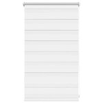vidaXL Store vénitien zébré 50 9 x 100 cm  largeur du tissu 46 7 cm  blanc