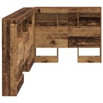 vidaXL Tête de lit de rangement Bois ancien 100 cm Bois d'ingénierie