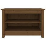 vidaXL Banc à chaussures Marron miel 70x38x45 5 cm Pin massif