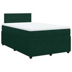 vidaXL Sommier à lattes de lit et matelas Vert foncé 120x200cm Velours