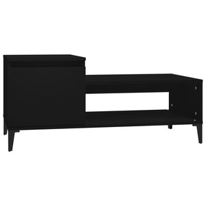 vidaXL Table basse Noir 100x50x45 cm Bois d'ingénierie