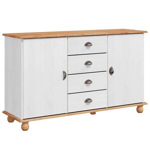 vidaXL Buffet avec tiroir ASKIM 133 5 x 40 x 79 cm Bois de pin massif
