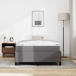 vidaXL Cadre de lit avec matelas Gris 120 x 200 cm tissu