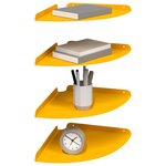 vidaXL Étagère flottante 4 Pièces Jaune moutarde 30 x 30 x 2 cm