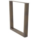 vidaXL Pieds de table à manger en forme de V 2 pièces Acier naturel 80 x (72-73 3) cm Acier