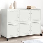 vidaXL Buffet blanc 100 5x39x72 cm acier