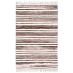 vidaXL Tapis chindi tissé à la main Coton 200x290 cm Bordeaux et blanc