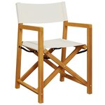 vidaXL Chaises de jardin pliables lot de 4 blanc crème tissu
