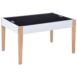 vidaXL Ensemble de table et chaises pour enfants 3 Pièces Noir et blanc