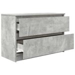 vidaXL Meuble TV gris béton 80x35x54 cm bois d'ingénierie