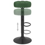 Vidaxl tabourets de bar 2 pcs vert foncé velours