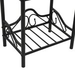 vidaXL Tables de chevet 2 Pièces Acier et verre trempé 45x30 5x60 cm Noir