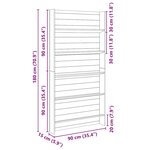 vidaXL Support à plantes 5 niveaux 90x15x180 cm en bois de pin traité.