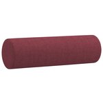 vidaXL Canapé 2 places avec oreillers bordeaux 120 cm tissu