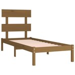 vidaXL Cadre de lit sans matelas marron miel 100x200 cm bois massif