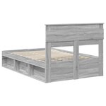 vidaXL Cadre de lit avec matelas Gris Sonoma 120 x 190 cm Pin massif