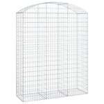 vidaXL Panier de gabions arqué 150x50x180/200 cm Fer galvanisé