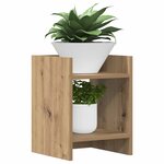 vidaXL Support de Plante Chêne artisanal 30 x 30 x 40 cm