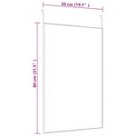 vidaXL Miroir de porte Doré 50x80 cm Verre et aluminium