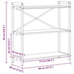 vidaXL Bibliothèque Chêne sonoma 80 x 30 x 83 cm Bois d'ingénierie