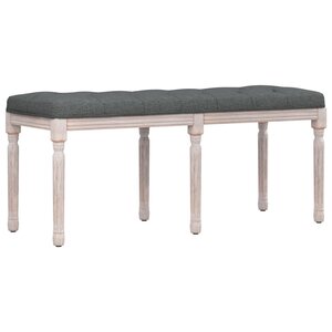 Banc banquette 110 x 40 x 49 cm tissu gris foncé 02_0010464