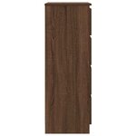 vidaXL Buffet Chêne marron 60x35x98 5 cm Bois d'ingénierie