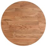 vidaXL Dessus de table rond Marron clair Ø30x1 5 cm Bois chêne traité