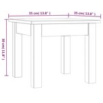 vidaXL Table basse Marron miel 35x35x30 cm Bois massif de pin