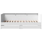 vidaXL Lit de jour avec tiroirs blanc 100x200 cm bois d'ingénierie