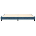vidaXL Cadre de lit à ressorts bleu foncé 200x200 cm velours