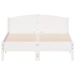 vidaXL Cadre de lit sans matelas blanc 140x190 cm bois de pin massif