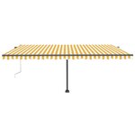 vidaXL Auvent automatique sur pied 500x300 cm Jaune/Blanc