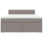 vidaXL Sommier à lattes de lit avec matelas Taupe 180x200 cm Tissu