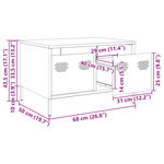vidaXL Meuble TV anthracite 68x50x43 5 cm acier laminé à froid